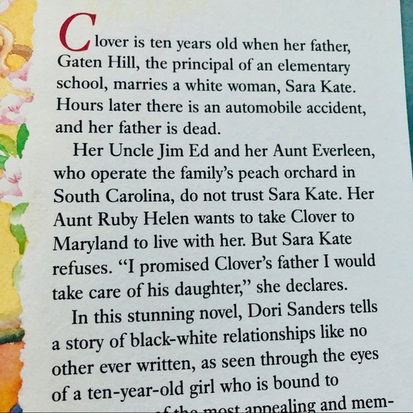 CLOVER NOVEL Dori Sanders Peaches Hardcover Georgia FOOD FARM FAMILY Alqonquin - Picture 3 of 8